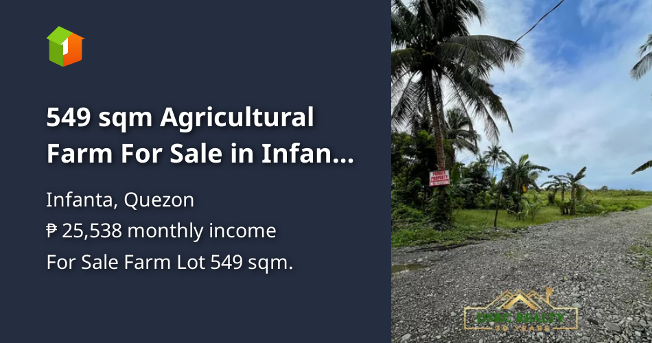 549 sqm Agricultural Farm For Sale in Infanta Quezon [Lot 🚜] (August