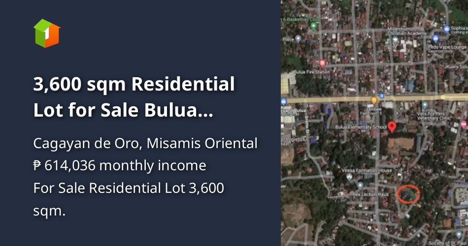 3,600 sqm Residential Lot for Sale Bulua Cagayan de Oro [Lot 🚜