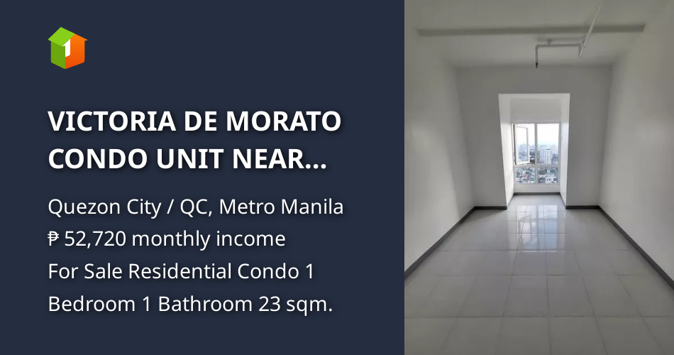 VICTORIA DE MORATO CONDO UNIT NEAR NEAR CENTRIS QUEZON AVE. ABS CBN