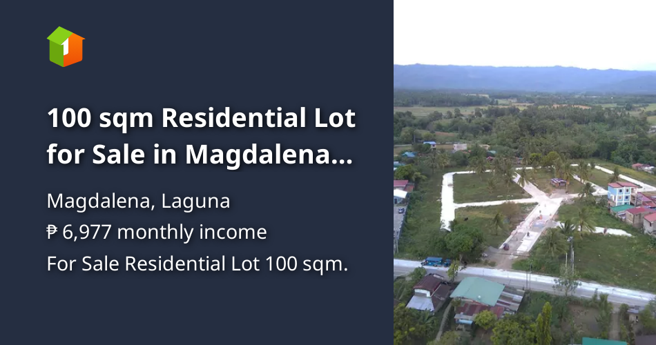 100 sqm Residential Lot for Sale in Magdalena Laguna [Lot 🚜] (October