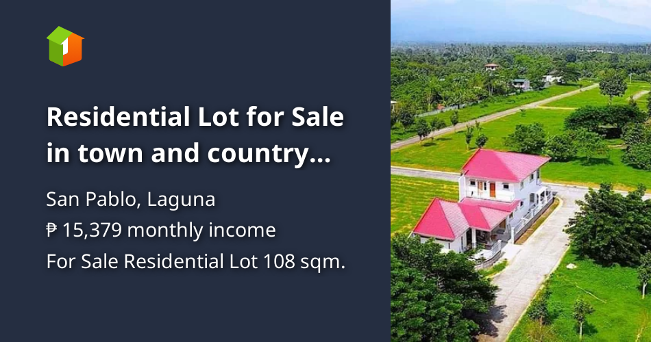 Residential Lot for Sale in town and country San Pablo Laguna [Lot 🚜