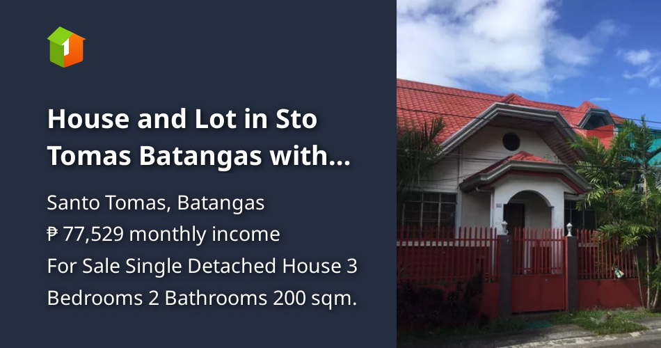 House and Lot in Sto Tomas Batangas with majestic view of Mt Makiling