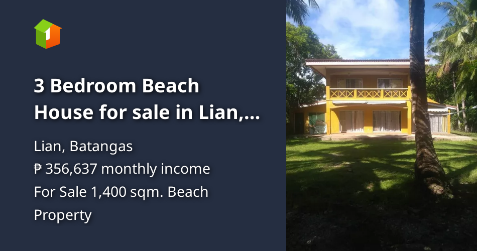 3 Bedroom Beach House for sale in Lian, Batanggas [Beach Property 🏖️