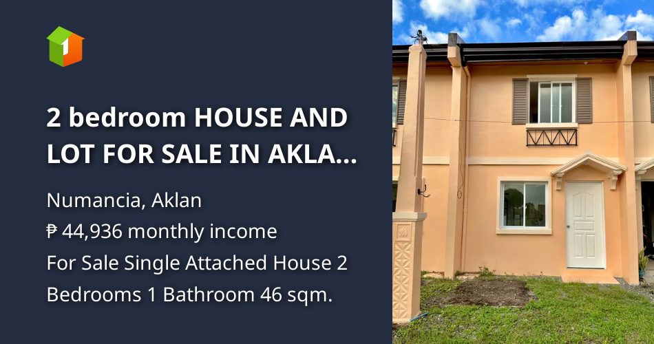 2 bedroom HOUSE AND LOT FOR SALE IN AKLAN NUMANCIA CAMELLA [House and