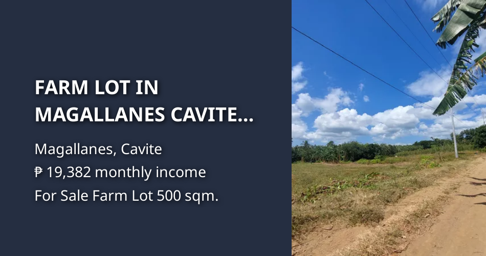 FARM LOT IN MAGALLANES CAVITE 2500/ SQM [Lot 🚜] (March 2024) in
