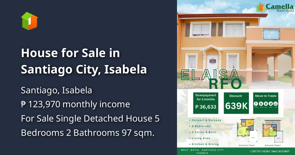 House for Sale in Santiago City, Isabela [House and Lot 🏘️] (September