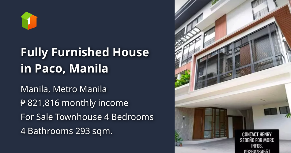 Fully Furnished House in Paco, Manila [House and Lot 🏘️] (June 2022) in