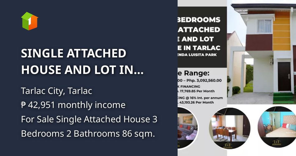 SINGLE ATTACHED HOUSE AND LOT IN TARLAC NEAR HACIENDA LUISITA PARK