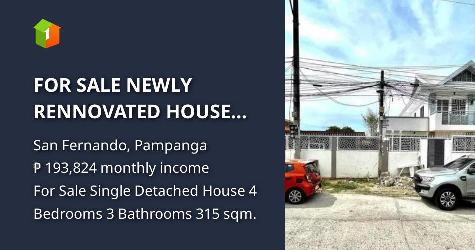 FOR SALE NEWLY RENNOVATED HOUSE WITH POOL IN SAN FERNANDO PAMPANGA NEAR