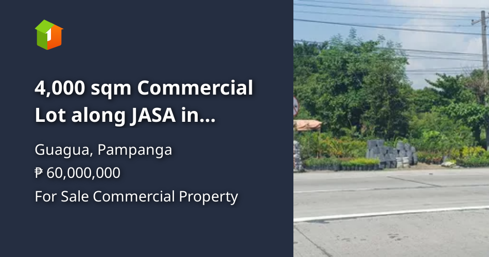 4,000 sqm Commercial Lot along JASA in Guagua Pampanga