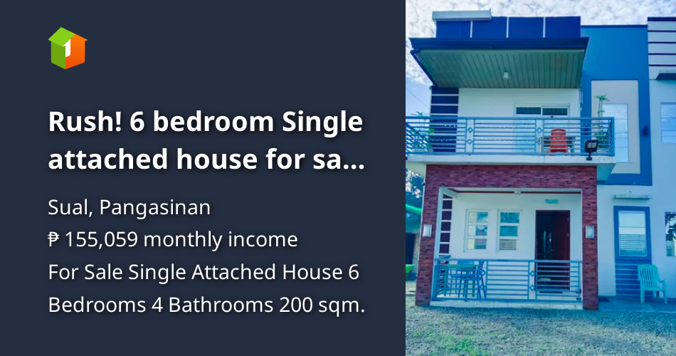 Rush! 6 bedroom Single attached house for sale in Sual Pangasinan