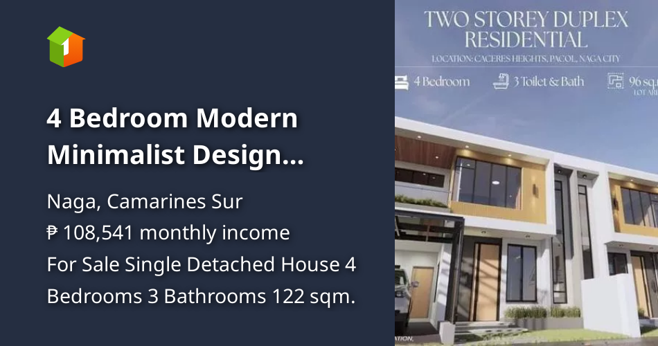 4 Bedroom Modern Minimalist Design Home for Sale in Naga City Cam Sur