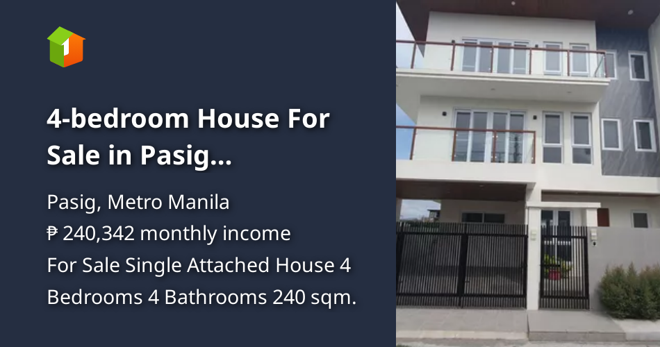 4bedroom House For Sale in Pasig Greenwoods Executive Village [House