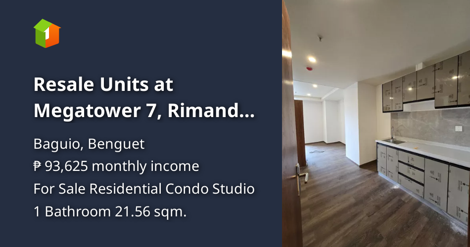 Resale Units at Megatower 7, Rimando Road, Baguio City [Condos 🏙️ ...