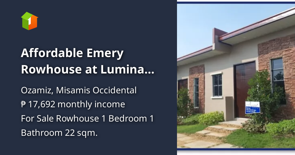 Affordable Emery Rowhouse at Lumina Homes in Ozamiz City [House and Lot