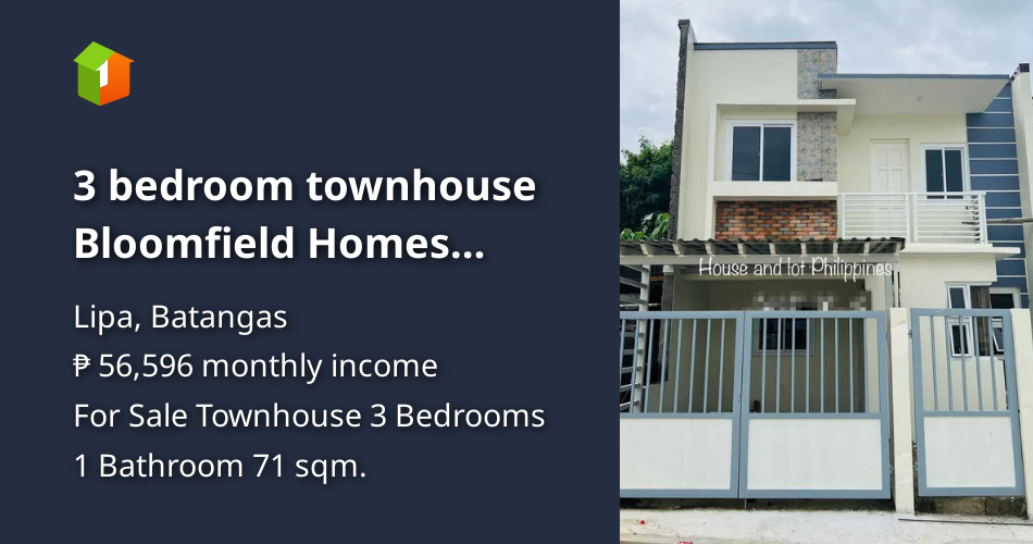 3 bedroom townhouse Bloomfield Homes Tambo, LIPA near Tambo exit [House