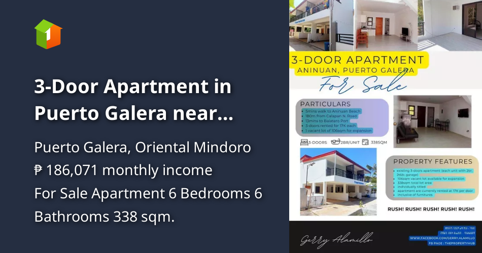 3Door Apartment in Puerto Galera near beaches [Condo 🏙️] (September