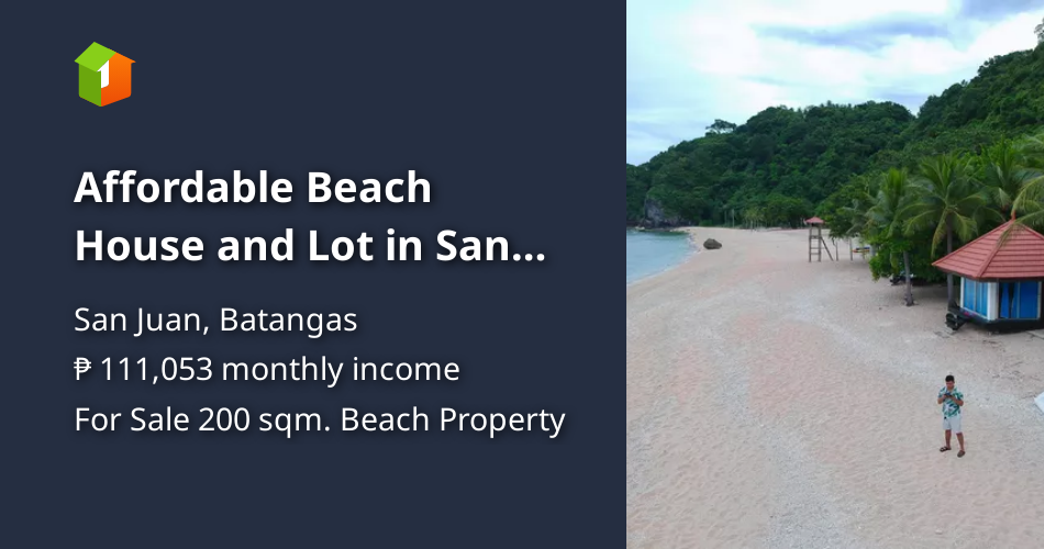 Affordable Beach House and Lot in San Juan Laiya Batangas Kota Keluarg [Beach Property 🏖️