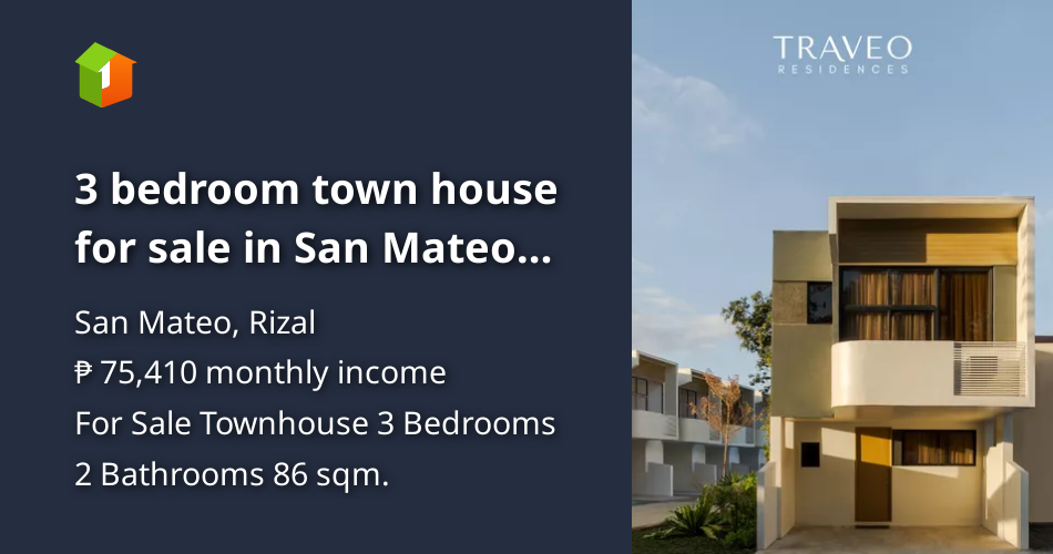 3 bedroom town house for sale in San Mateo Rizal [House and Lot 🏘️