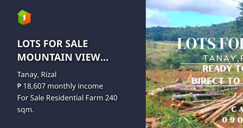 LOTS FOR SALE MOUNTAIN VIEW READY TO USE [Lot 🚜] (March 2023) in Tanay
