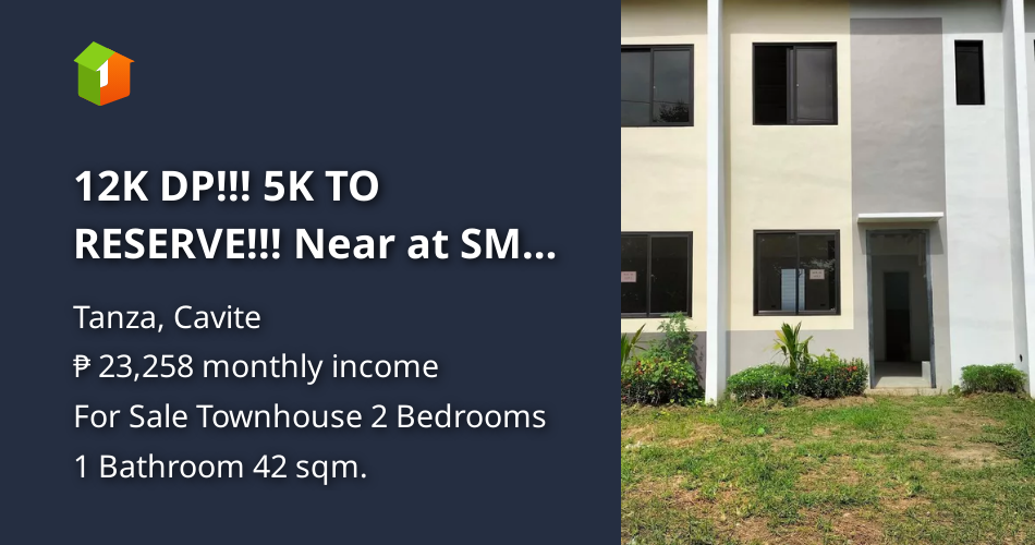 12K DP!!! 5K TO RESERVE!!! Near at SM Tanza [House and Lot 🏘️] (May