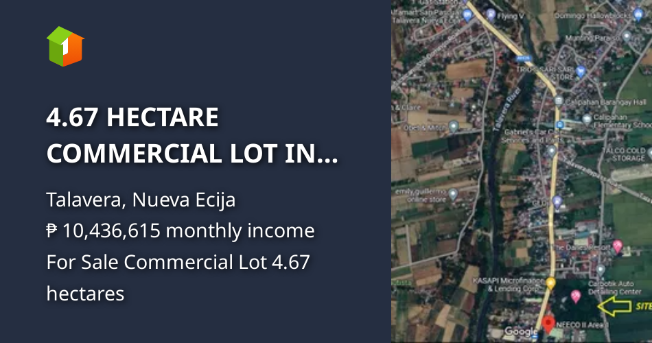 4.67 HECTARE COMMERCIAL LOT IN TALAVERA ALONG NATIONAL HIGHWAY [Lot 🚜