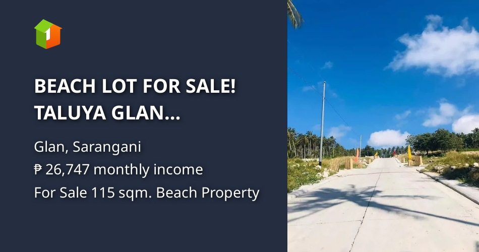BEACH LOT FOR SALE! TALUYA GLAN SARANGANI PROVINCE! WHITE SAND! [Beach Property 🏖️] (September