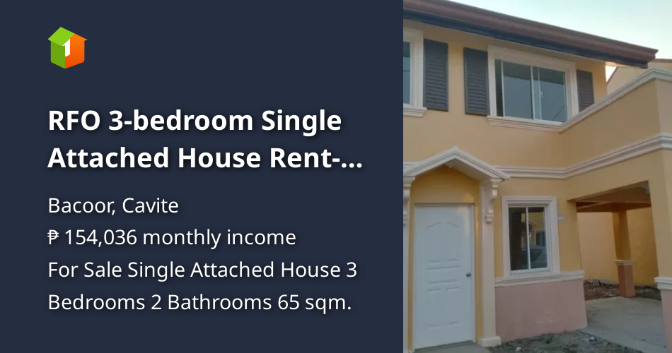 RFO 3bedroom Single Attached House Renttoown in Molino Bacoor [House