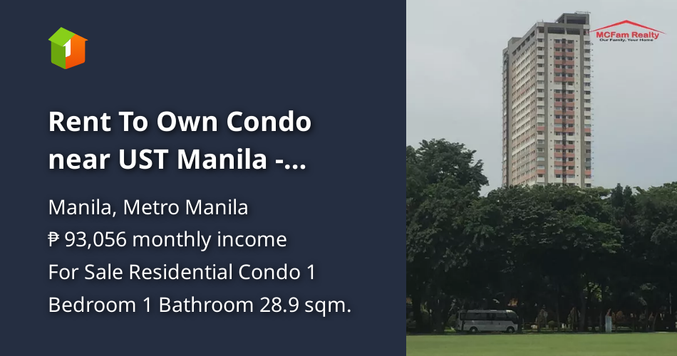 Rent To Own Condo near UST Manila Grand Residences Espana 2 [Condo 🏙️