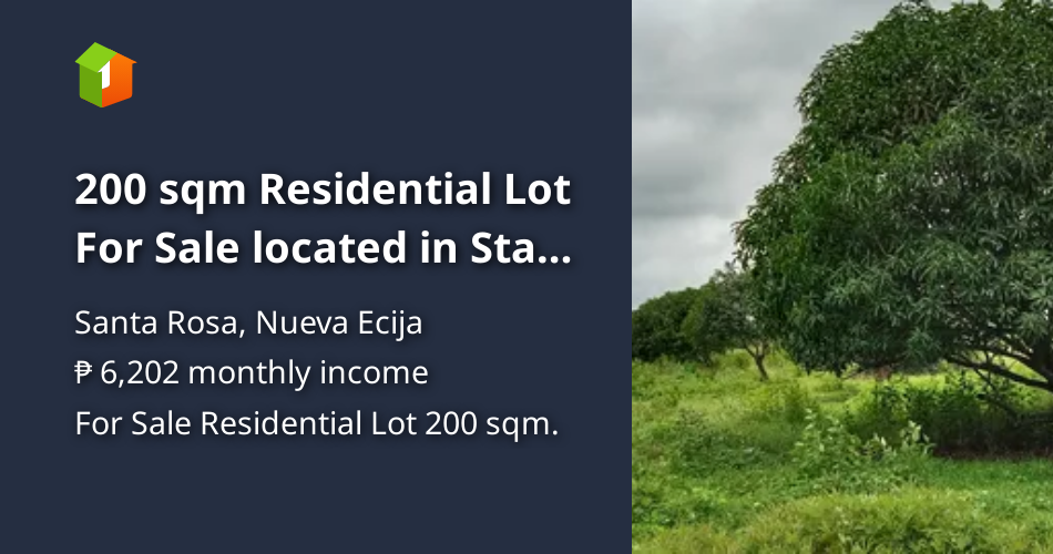 200 sqm Residential Lot For Sale located in Sta Rosa, Nueva Ecija [Lot