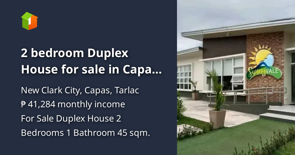 2 bedroom Duplex House for sale in Capas, Tarlac [Houses and Lots 🏘️