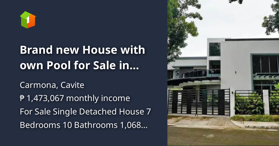 Brand new House with own Pool for Sale in Manila Southwoods Carmona