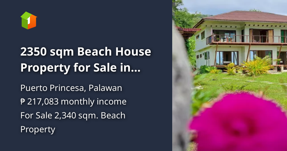 2350 sqm Beach House Property for Sale in Puerto Princesa Palawan