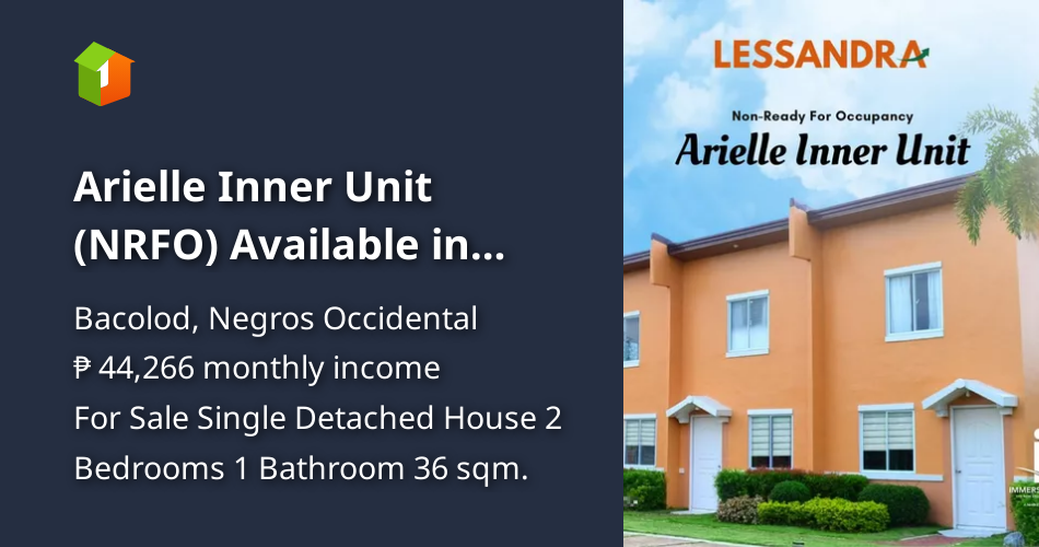 Arielle Inner Unit (NRFO) Available in Bacolod [Houses and Lots 🏘️ ...