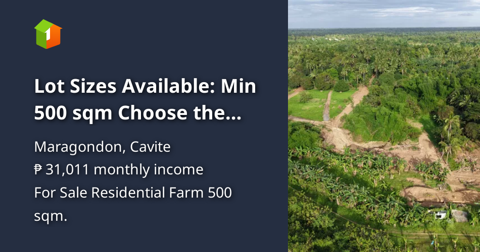 Min cut 500 sqm Mountain View Residential Farm in Maragondon Cavite