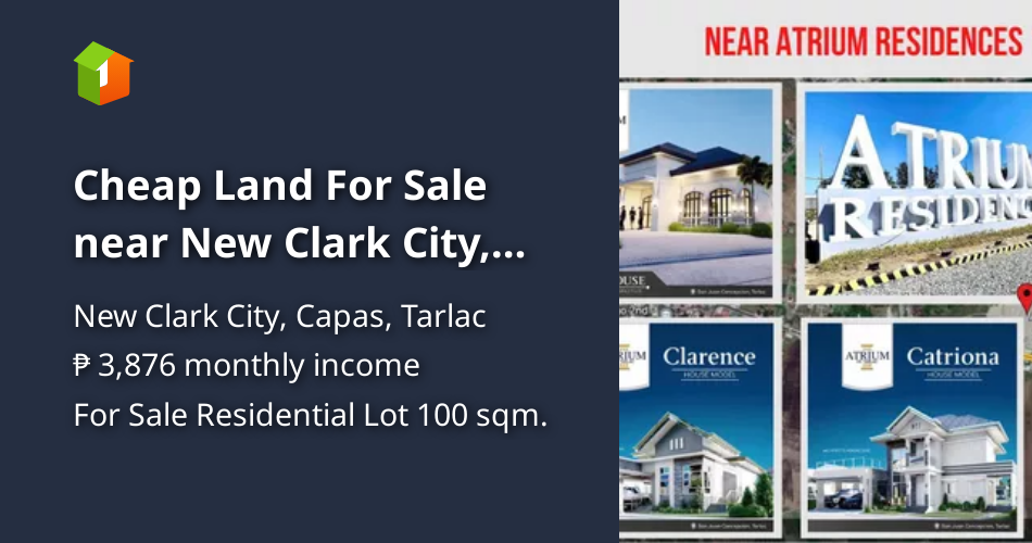 Cheap Land For Sale near New Clark City, Capas, Tarlac [Lot 🚜