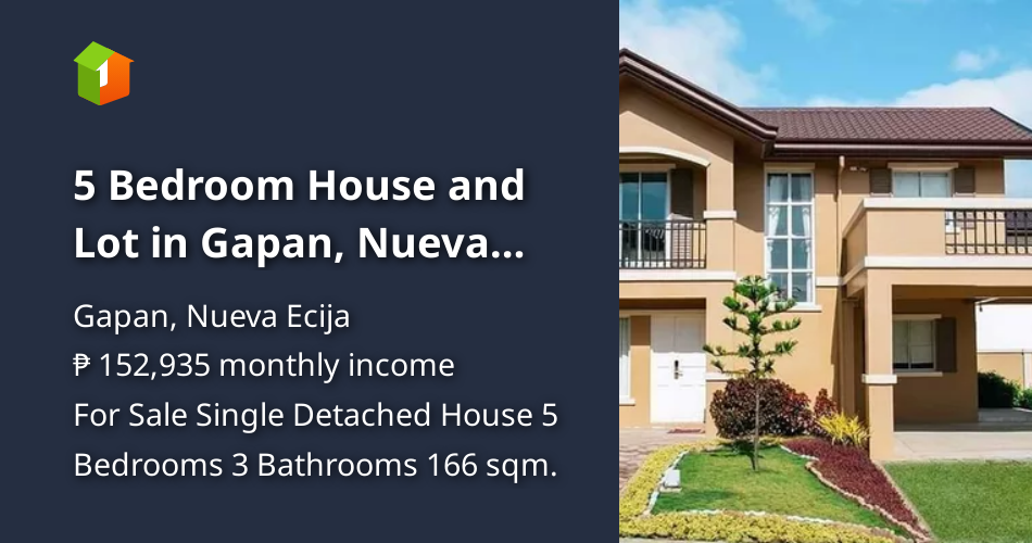 5 Bedroom House and Lot in Gapan, Nueva Ecija [House and Lot 🏘️