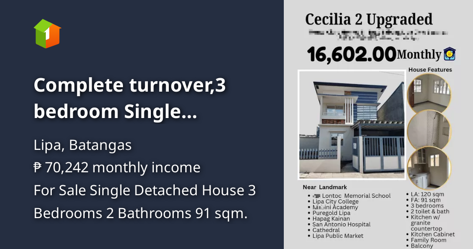 Complete turnover,3 bedroom Single detached House for Sale in Monte