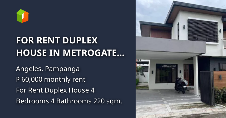 FOR RENT DUPLEX HOUSE IN METROGATE PAMPANGA [House and Lot 🏘️