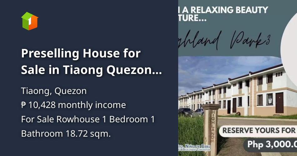 Preselling House for Sale in Tiaong Quezon with Mountain View [House