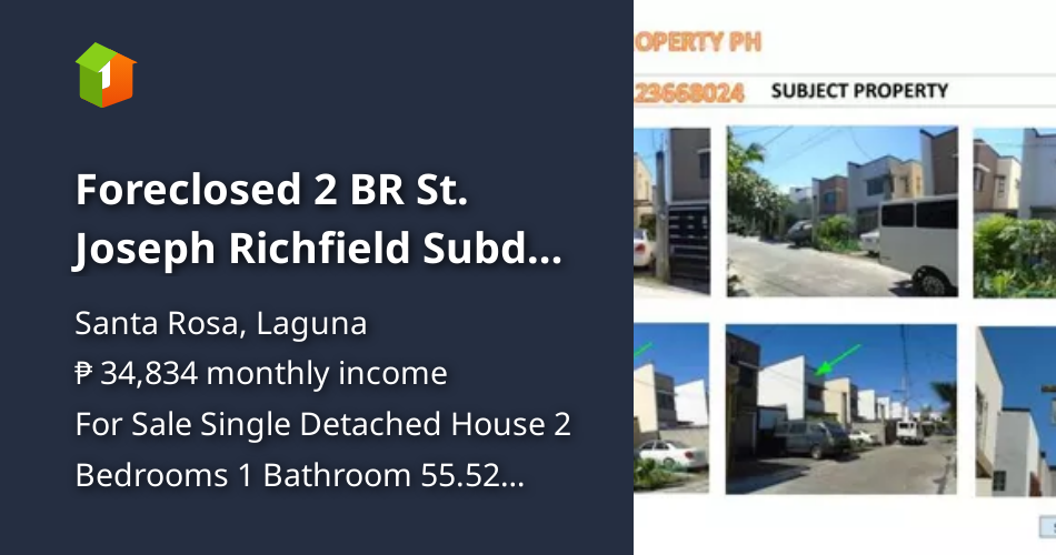 Foreclosed 2 BR St. Joseph Richfield Subd House For Sale in Santa Rosa