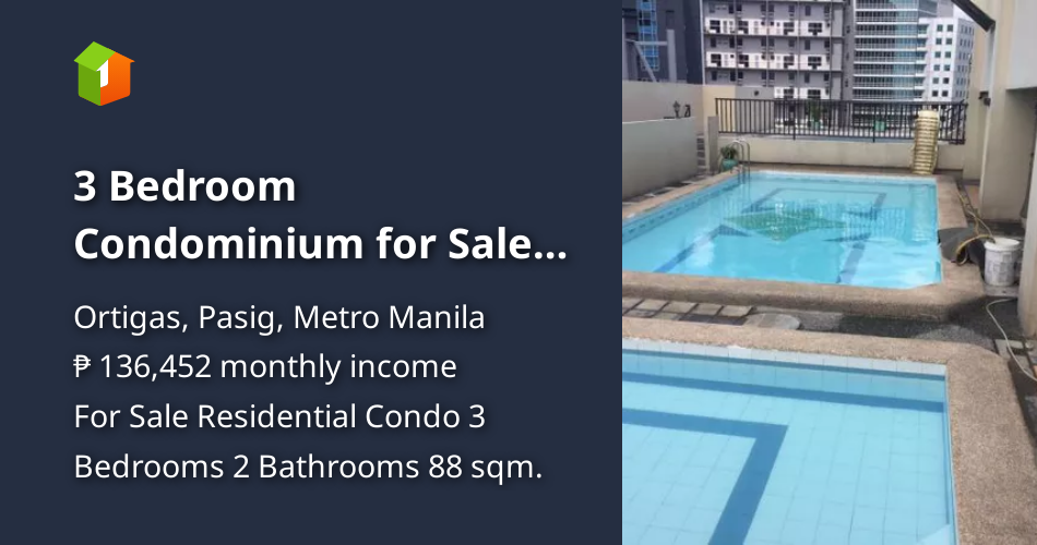 3 Bedroom Condominium for Sale at Grand Emerald Tower, Pasig City