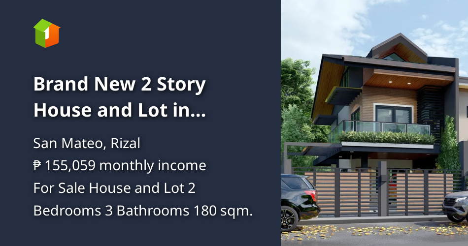 Brand New 2 Story House and Lot in Greenland Newtown Ampid San Mateo