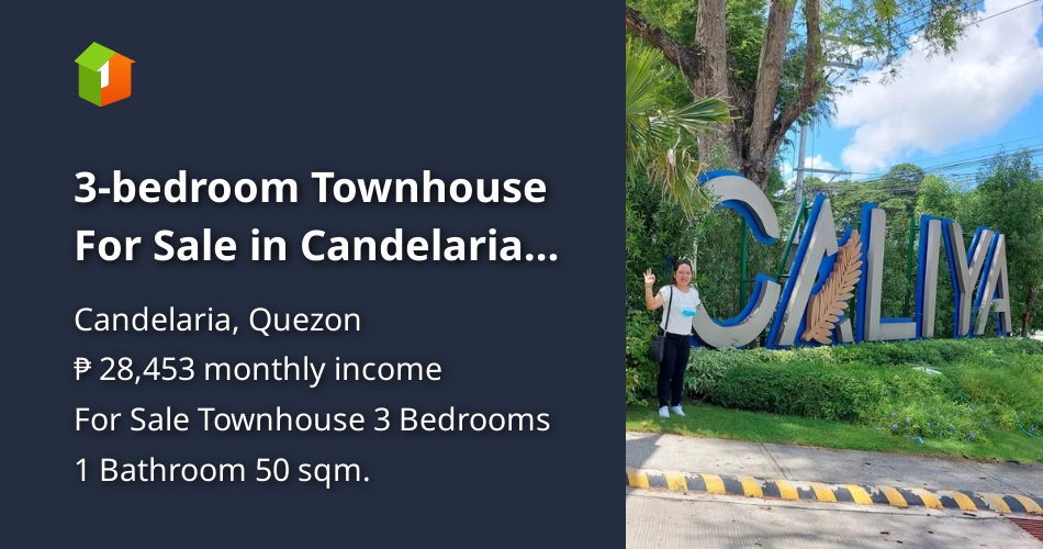 3bedroom Townhouse For Sale in Candelaria Quezon 25k Total Equity