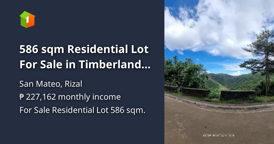 586 sqm Residential Lot For Sale in Timberland Heights,San Mateo,Rizal