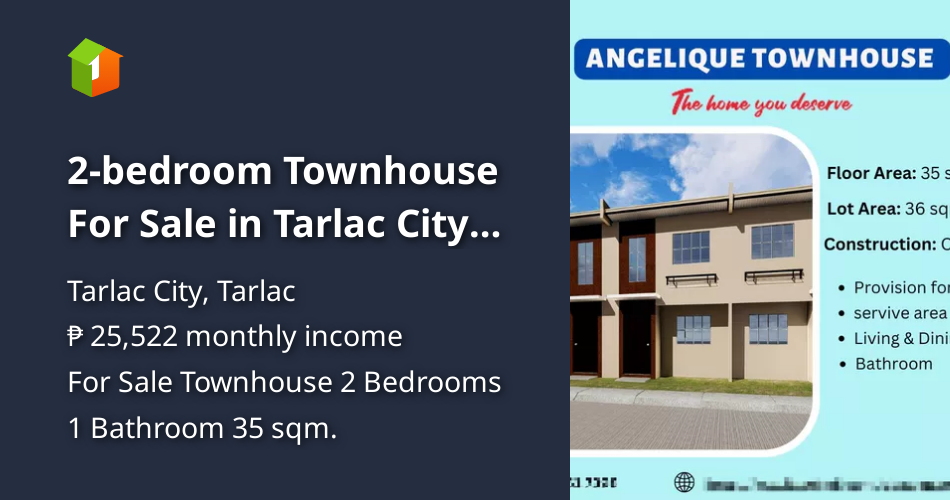 2bedroom Townhouse For Sale in Tarlac City Tarlac [House and Lot 🏘️