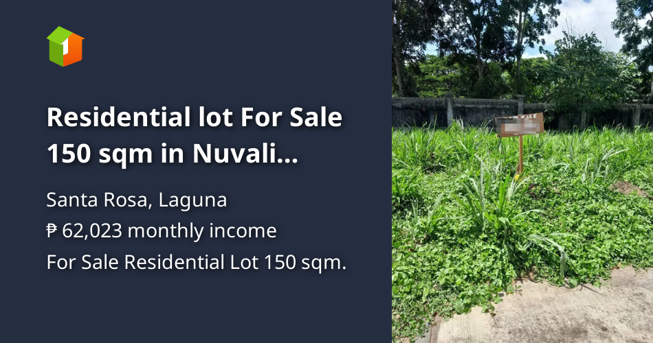Residential lot For Sale 150 sqm in Nuvali area,Santa Rosa City Laguna