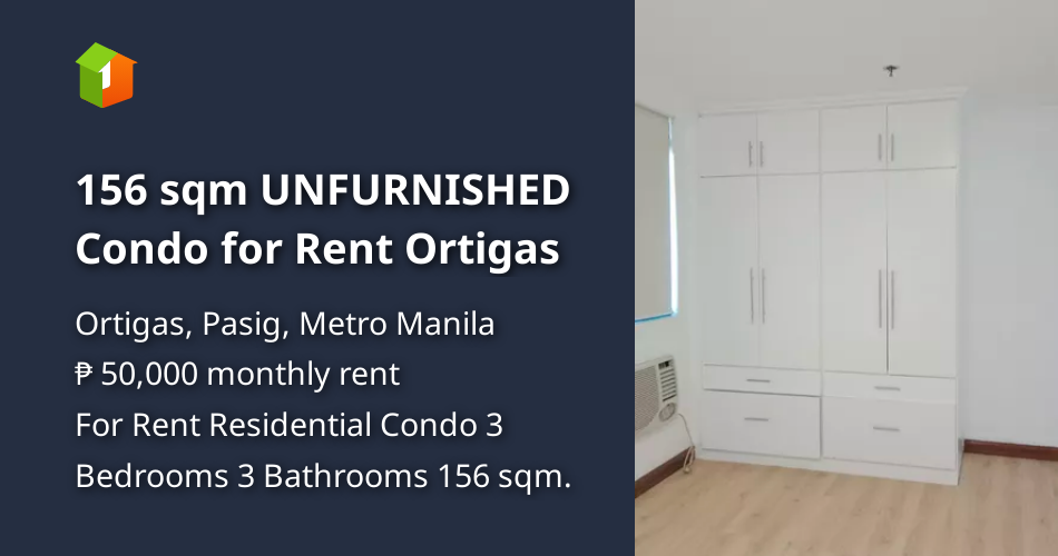 156 sqm UNFURNISHED Condo for Rent Ortigas [Condo 🏙️] (June 2024) in Ortigas, Pasig, Metro