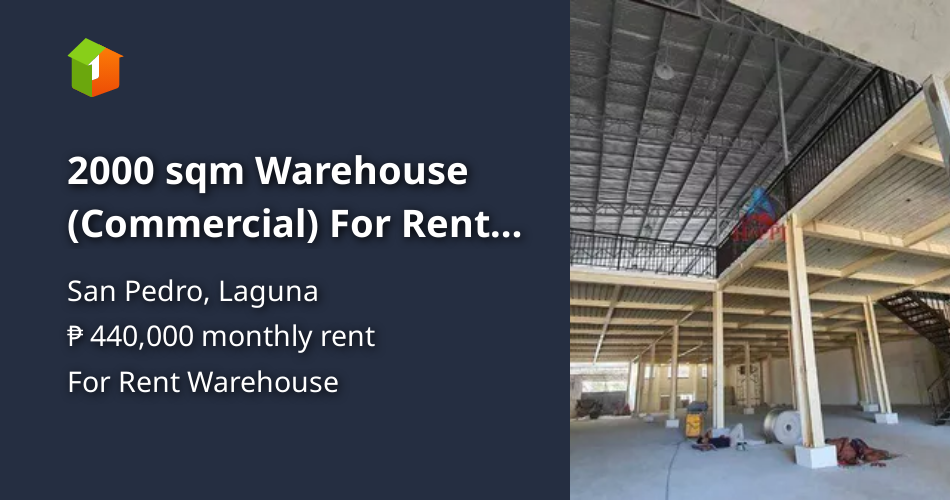 2000 sqm Warehouse For Rent in San Pedro Laguna