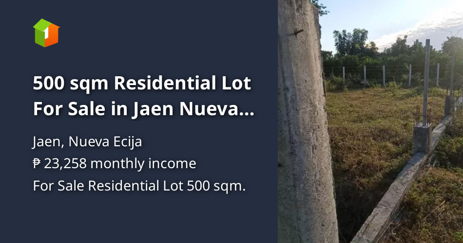 500 sqm Residential Lot For Sale in Jaen Nueva Ecija [Lot 🚜] (October